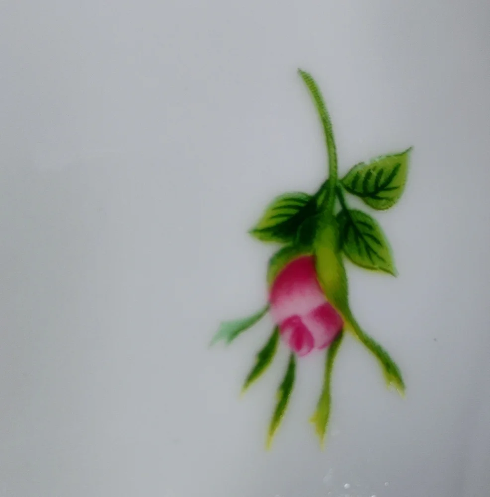 Vintage Christineholm Ceramic Quiche Dish Roses Fluted G-4 - Picture 4 of 15